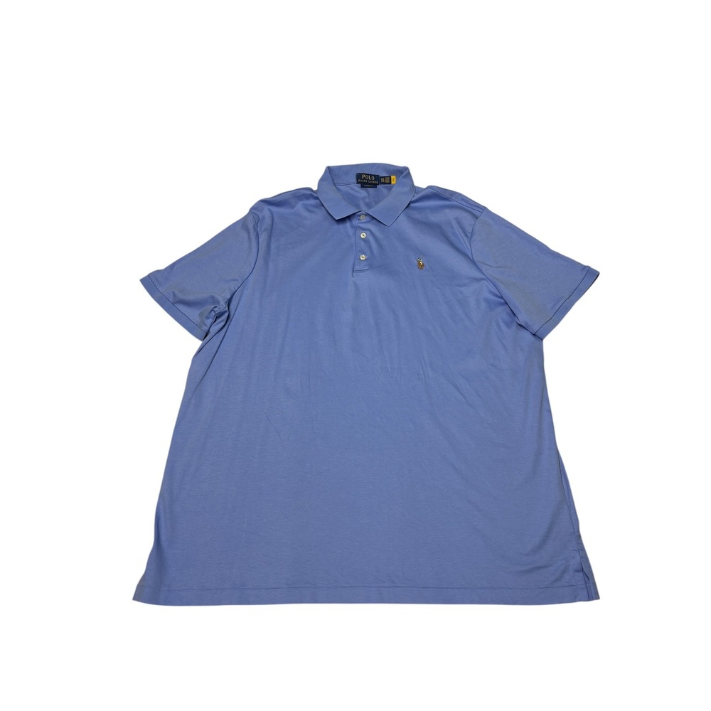 Polo Ralph Lauren Mens XXL Blue Short Sleeve‎ Classic Fit Cotton Polo Shirt